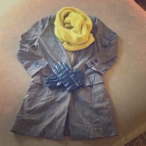 Anthro brand 3/4 length blazer in chambray blue!